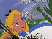 English: Screenshot of Alice from the trailer for the film Alice in Wonderland (1951).