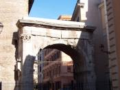 The arch of Gallienus was the old Porta Esquilina in the Servian Wall. Here started the intra moenia portion of via Labicana.