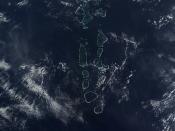Satellite Image of the Maldives by NASA. The southernmost Atoll of the Maldives, Addu Atoll, is not visible on the image.
