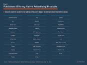 Publishers Offering Native Advertising Products