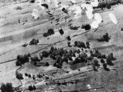 USAAF B-17 Flying Fortresses drop supplies to the Maquis in the Vercors.