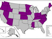 A map showing which states in the United States allow 17 year olds to vote in candidate selection elections/caucuses if they'll be 18 when the actual election occurs.