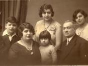 Sanua family- Victor, Marie, Odette, David, Fortunee and Vicky standing  1931