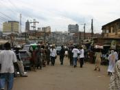 English: Market scene in Ibadan