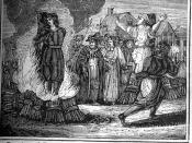 Burning at the stake. An illustration from an mid 19th century book.