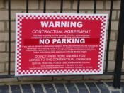 English: Contractual Agreement? There are many of these signs around St Matthew's Gardens. Central Ticketing's methods have attracted some comment, as here http://www.consumeractiongroup.co.uk/forum/parking-traffic-offences/103287-central-ticketing-anyone