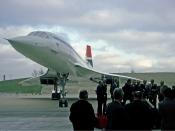 The official handover ceremony of British Airways first Concorde following it's delivery from Filton the previous day. The location is North Bay, Technical Block B at the BA engineering base. This aircraft operated British Airways first commercial Concord