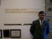 English: Dr. P.K. Shukla, Director of the Leatherby Center for Entrepreneurship and Business Ethics at Chapman University