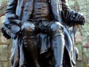 Cropping of :Image:Benjamin Franklin statue in front of College Hall.JPG, uploaded by MatthewMarcucci under the terms below.