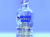 Image of an Absolut Vodka bottle, imported from Sweden