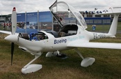 English: Boeing Fuel Cell Demonstrator (Diamond HK36 Super Dimona EC-003) on display at the 2008 Farnborough Airshow.
