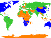 Most used web browser in country or dependency as of July 2011, according to Statcounter: Blue: Microsoft Internet Explorer Orange: Mozilla Firefox Green: Google Chrome Red: Opera