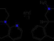 English: chemical structure of psychoactive drug mirtazapine