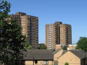 English: Highrise buildings in the Blackfriars area of Salford, Greater Manchester, England.