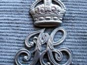 BADGE - Scotland - Inverness-shire Constabulary epaulette badge (with Kings Crown)