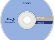 English: Front side of a 200GB Blu-ray Disc