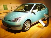 Toyota Prius, a hybrid vehicle. Museum of Toyota of Aichi Prefecture, Japan.