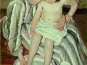 Mary Cassatt (1844–1926), The Bath Oil on canvas, 1891-92 100.3 x 66.1 cm (39 1/2 x 26 in) Art Institute of Chicago Source: WebMuseum, Parishttp://www.ibiblio.org/wm/paint/auth/cassatt/ Category:Images of paintings