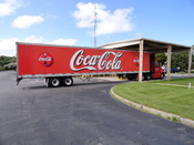 A Coca-Cola trailer at Coca-Cola Bottling Company of Cape Cod.