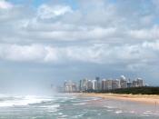 Looking south towards Surfers Paradise on the Southport Spit