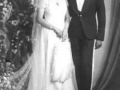 English: Gamal Abdel Nasser and his wife Tahia al-Kazem in wedding picture
