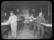 Students in the incubation room at the Woodbine Agricultural School, New Jersey