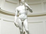 English: The original David of Michelangelo; the statue stands 5.17 meters tall. Español: El original de «El David» de Miguel Ángel.