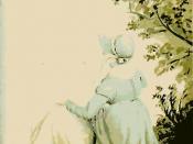 English: Back View of Jane Austen, Watercolor