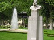monument erected for Ivan Mažuranić in the Zrinjevac park in Zagreb