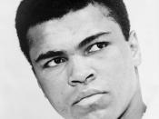 English: Bust portrait of Muhammad Ali, World Journal Tribune photo by Ira Rosenberg
