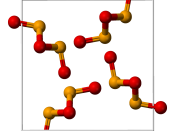 Ball-and-stick model of the selenium dioxide unit cell