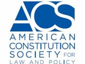 English: Square logo of the American Constitution Society for Law and Policy.