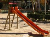Slide in the Parque de Alcacer in Valencia, Spain.