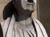 Bust of British architect John Nash (1752-1835) at one of his creations, the All Souls Church in London.