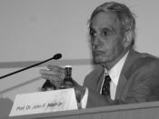 English: John Forbes Nash, American mathematician and winner of the Nobel Prize in Economics 1994, at a symposium of game theory at the university of Cologne, Germany