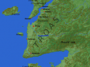 Deutsch: Landkarte der Troas Nederlands: ligging en omgeving van Troje