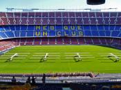 English: Camp Nou, Stadium of F.C. Barcelona, Barcelona, Catalonia, Spain