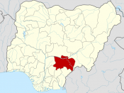 English: Map locator of Nigeria.