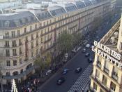 Boulevard Haussmann in Paris, seen from the roof of Galeries Lafayette.