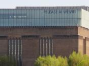 Demand to release Ai Weiwei at the Tate Modern's building in London