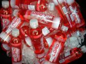 Some Reload -energy drink bottles.