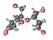 Animated sucrose molecule model