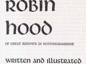 The title page of Howard Pyle's The Merry Adventures of Robin Hood.