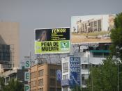 An ad from the Ecologist Green Party in Mexico promoting the reintroduction of the death penalty. Text in Spanish: 