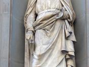 Boccaccio's statue in Uffizi