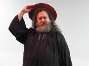 English: Richard Stallman in his Saint iGNUcius Avatar at Techniche , IIT Guwahati