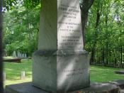 This photograph is of the grave site of Thomas Jefferson, which is located at Monticello in Charlottesville, Virginia.