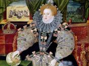 Elizabeth I of England, the Armada Portrait, Woburn Abbey (George Gower, ca 1588). Other versions of the Armada portrait are by different artists.