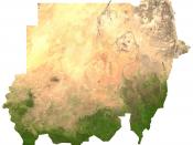 An enlargeable satellite image of Sudan