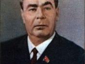 Leonid Brezhnev, portrait on stamp.